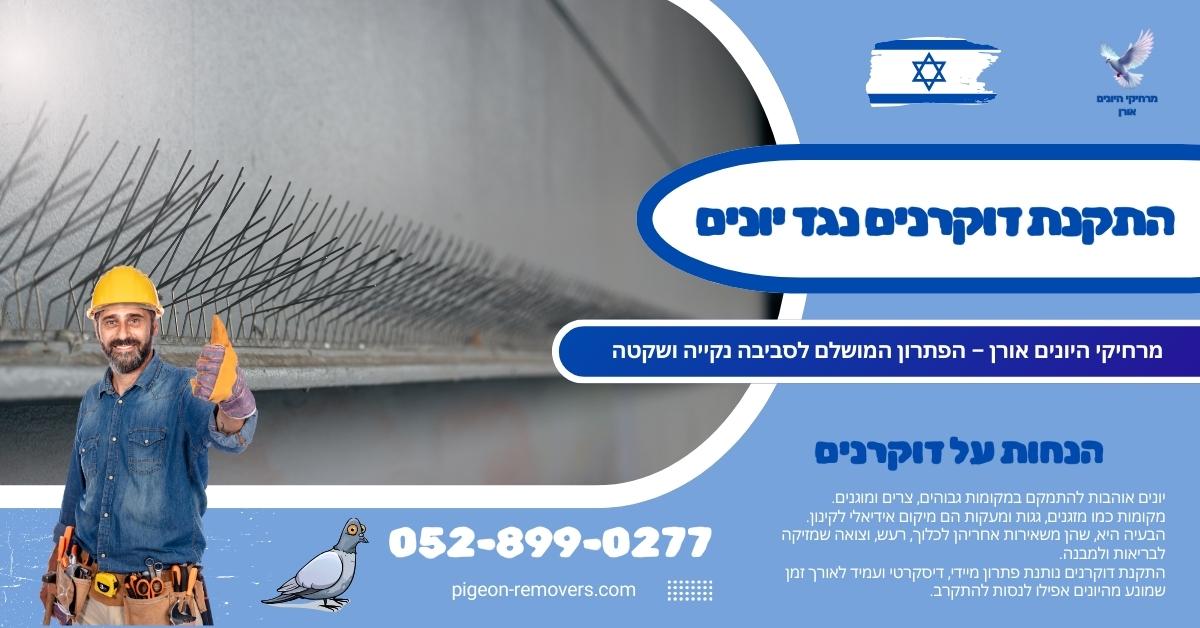 התקנת דוקרנים נגד יונים