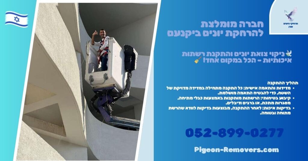חברה מומלצת להרחקת יונים ביקנעם
