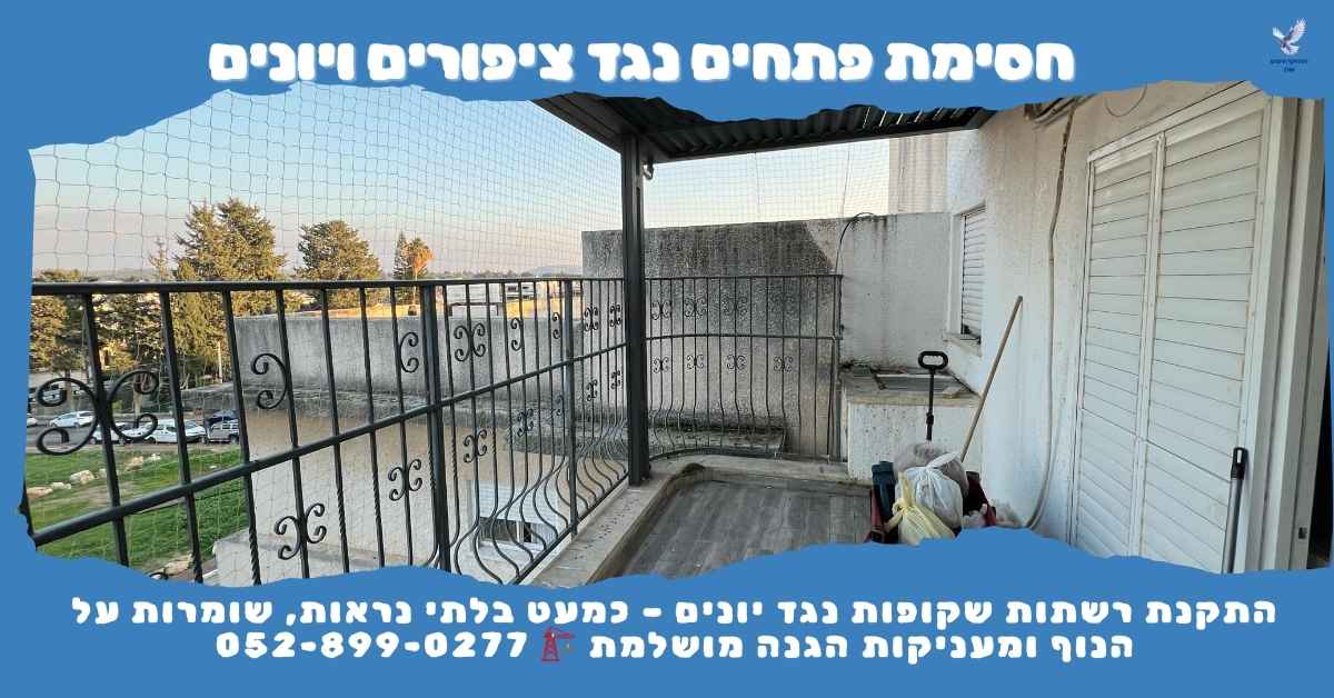 סגירת פתחי אוורור נגד יונים בירושלים סגירת פתחי אוורור נגד יונים בירושלים