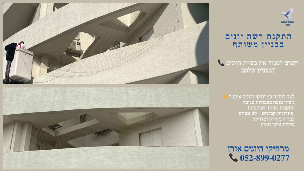 התקנת רשת יונים בבניין משותף