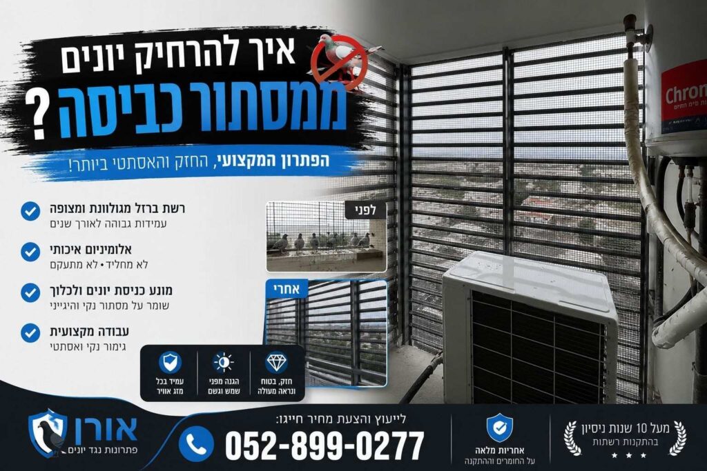 איך להרחיק יונים ממסתור כביסה לצמיתות
