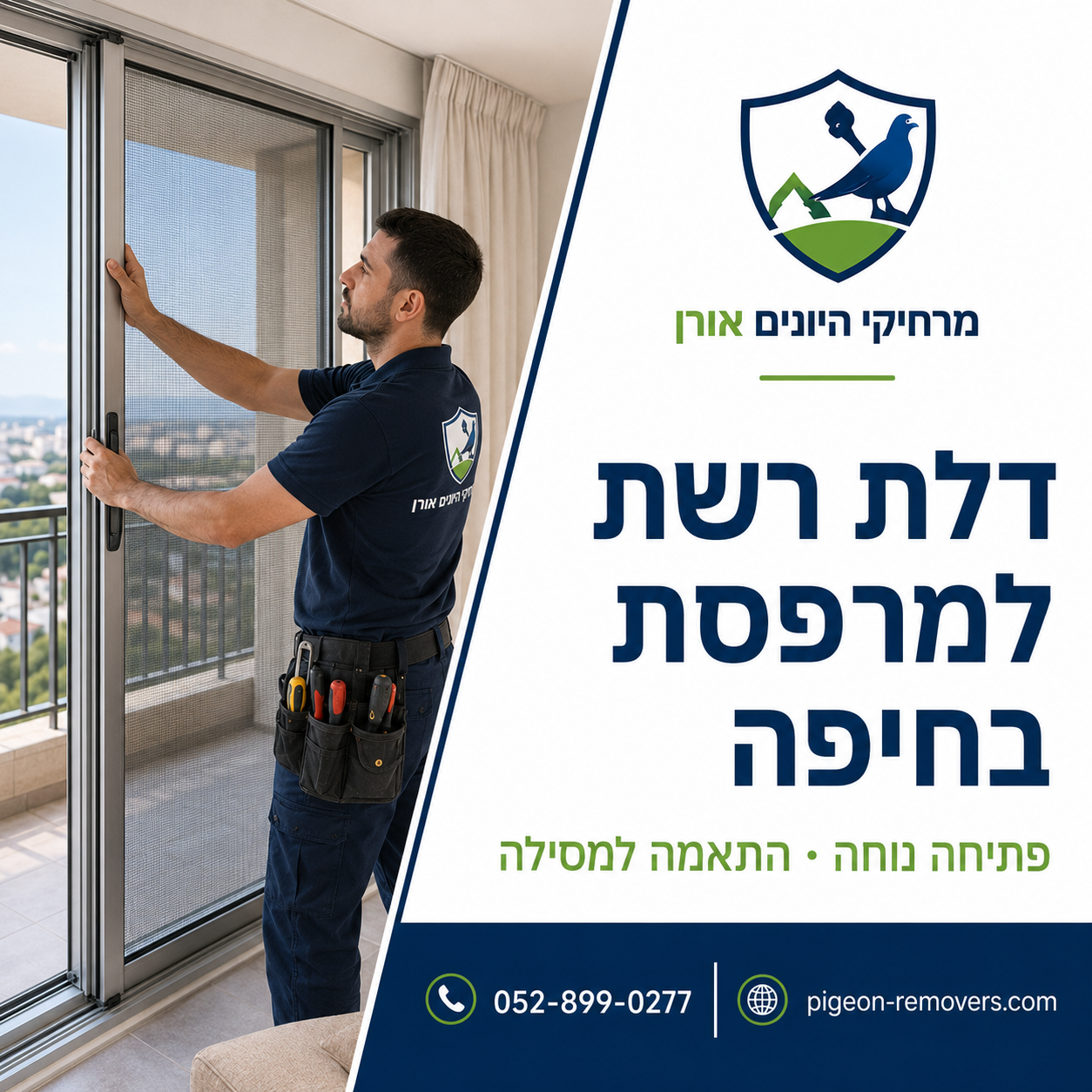דלת רשת למרפסת בחיפה דלת רשת הזזה למרפסת בחיפה עם פתיחה נוחה והתאמה למסילה