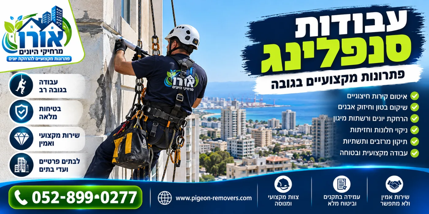 עבודות סנפלינג – איטום, שיקום בטון וחיזוק אבנים בגובה